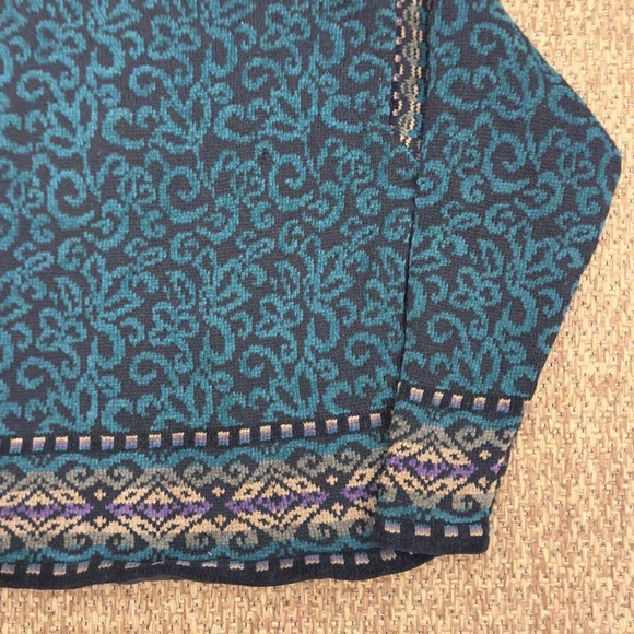 Vintage Icelandic Design Lined Sweater with Frog Fasteners - Picture 11 of 15